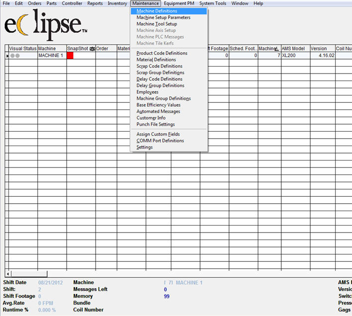 Eclipse Communication Machine Definitions